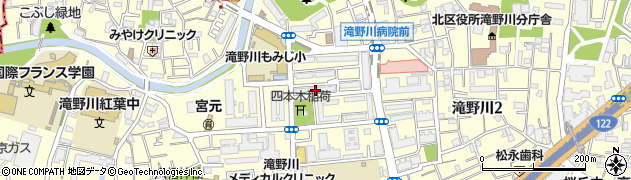 東京都北区滝野川3丁目68周辺の地図