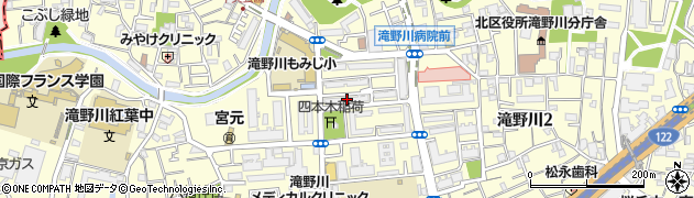 東京都北区滝野川3丁目68-7周辺の地図
