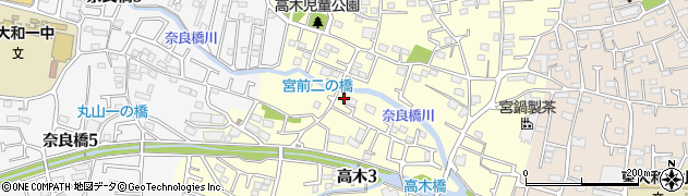 東京都東大和市高木3丁目290周辺の地図