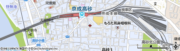 東京東信用金庫高砂支店周辺の地図