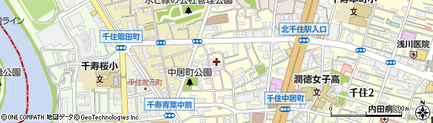 東京都足立区千住中居町26周辺の地図