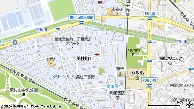 〒189-0023 東京都東村山市美住町の地図
