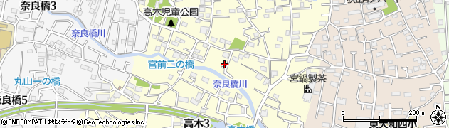 東京都東大和市高木3丁目259周辺の地図