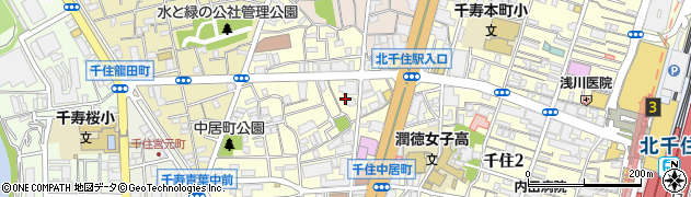 東京都足立区千住中居町19周辺の地図