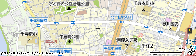 東京都足立区千住中居町20周辺の地図