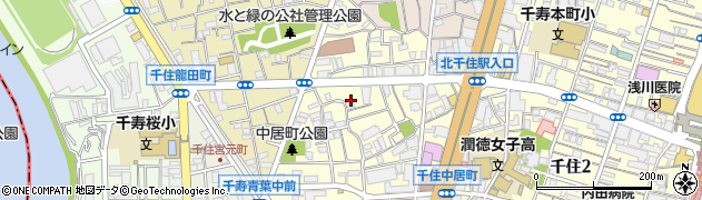 東京都足立区千住中居町27周辺の地図