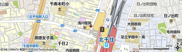 北海道 北千住駅前店周辺の地図