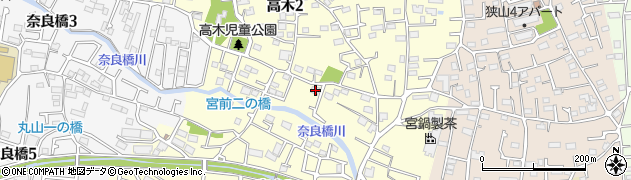 東京都東大和市高木3丁目265周辺の地図
