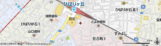 ひばりヶ丘駅南口自転車駐車場周辺の地図