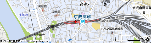 京成高砂駅周辺の地図