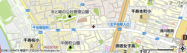 東京都足立区千住中居町28周辺の地図