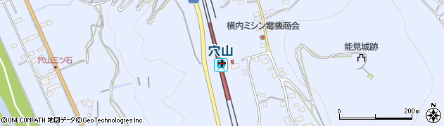 穴山駅周辺の地図