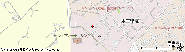 千葉県成田市本三里塚周辺の地図
