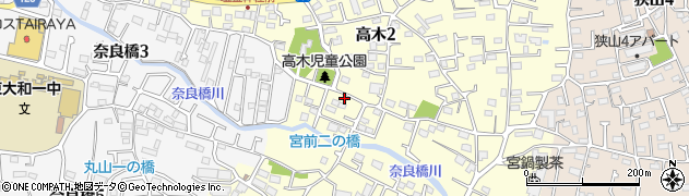 東京都東大和市高木3丁目275-5周辺の地図