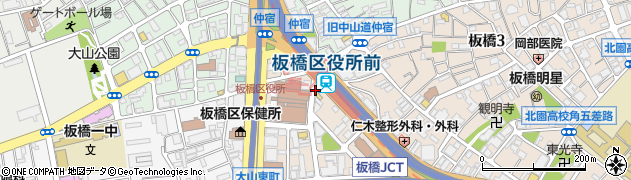 松屋 板橋区役所前店周辺の地図