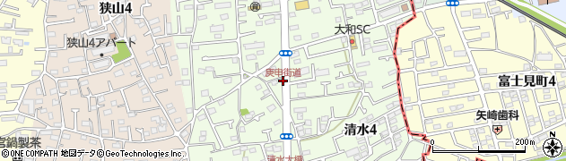 庚申街道周辺の地図