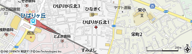 東京都西東京市ひばりが丘北1丁目周辺の地図