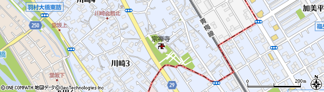 宗禅寺周辺の地図