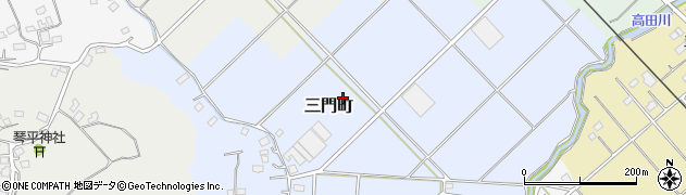 千葉県銚子市三門町周辺の地図
