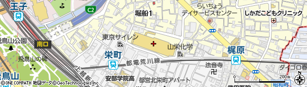 西松屋コーナン王子堀船店周辺の地図