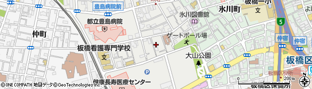 東京都板橋区栄町周辺の地図