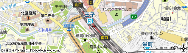 東京都北区周辺の地図