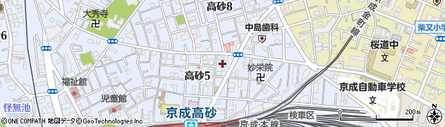 城北信用金庫高砂支店周辺の地図