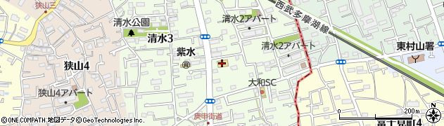 ココカラファイン東大和清水店周辺の地図
