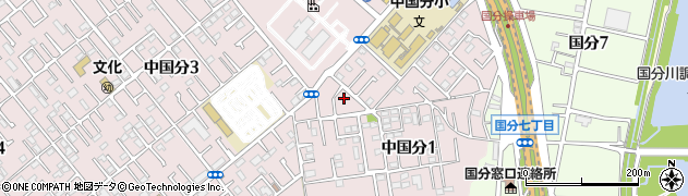 中国分1丁目公園周辺の地図