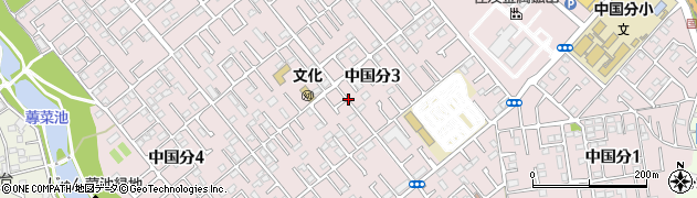 千葉県市川市中国分周辺の地図