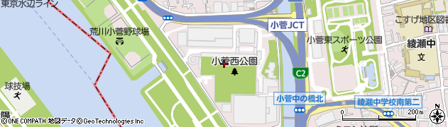 東京都下水道局　東部第二下水道事務所周辺の地図