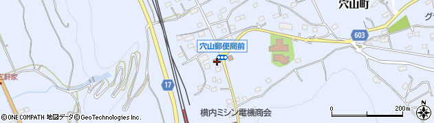 山梨県警察本部　韮崎警察署穴山警察官駐在所周辺の地図