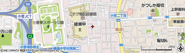 東京都葛飾区小菅2丁目13-7周辺の地図