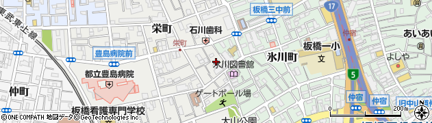 東京都板橋区栄町3周辺の地図