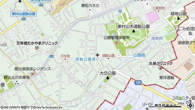 〒189-0011 東京都東村山市恩多町の地図