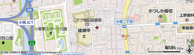 東京都葛飾区小菅2丁目13-12周辺の地図