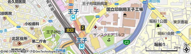 ほぐしの達人　王子店周辺の地図