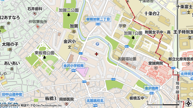 〒173-0003 東京都板橋区加賀の地図