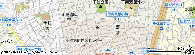 東京都足立区千住柳町周辺の地図