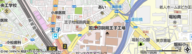 松屋 王子1丁目店周辺の地図