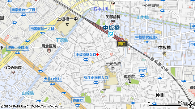 〒173-0021 東京都板橋区弥生町の地図