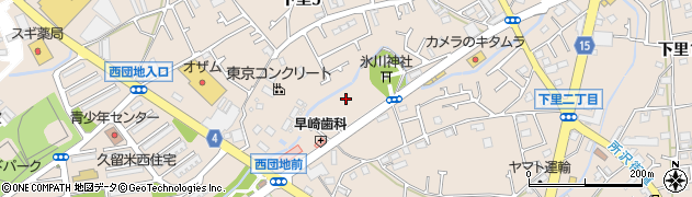 東京都東久留米市下里周辺の地図