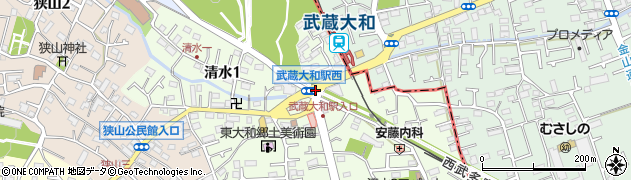 武蔵大和駅西周辺の地図
