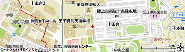 東京都北区十条台周辺の地図