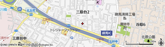 東京都練馬区三原台2丁目6周辺の地図