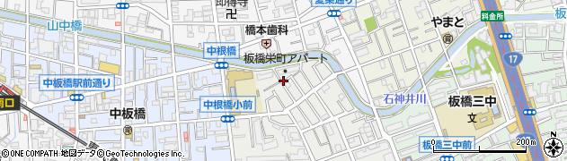 東京都板橋区栄町12周辺の地図