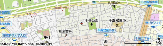 東京都足立区千住大川町周辺の地図