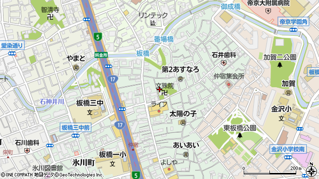 〒173-0005 東京都板橋区仲宿の地図