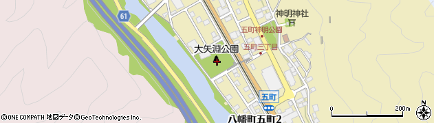 大矢渕公園周辺の地図