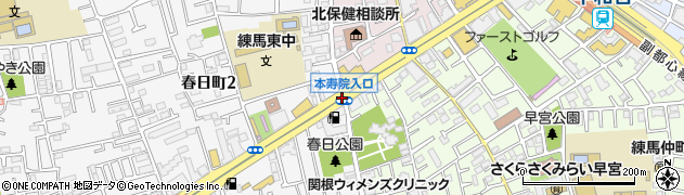 本寿院入口周辺の地図
